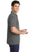 Sport-Tek ST520 Mens Moisture Wicking Short Sleeve Polo Shirt Dark Smoke Grey Model Side