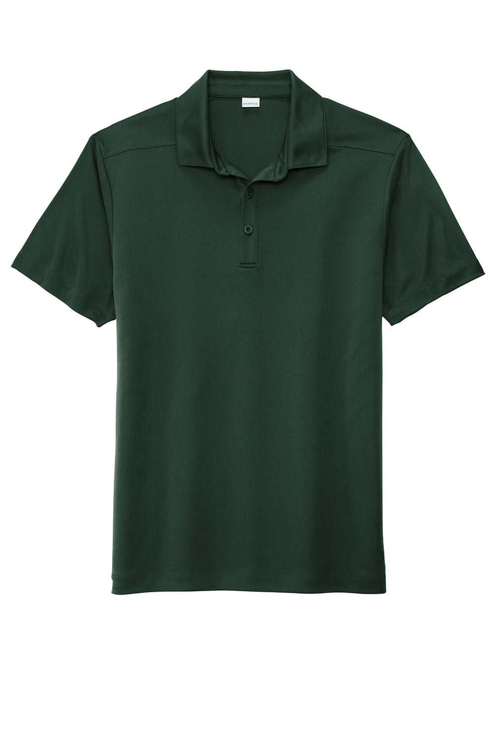 Sport-Tek ST520 Mens Moisture Wicking Short Sleeve Polo Shirt Forest Green Flat Front