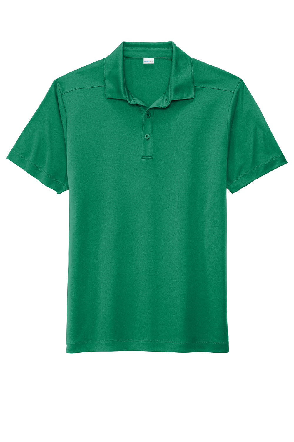 Sport-Tek ST520 Mens Moisture Wicking Short Sleeve Polo Shirt Kelly Green Flat Front