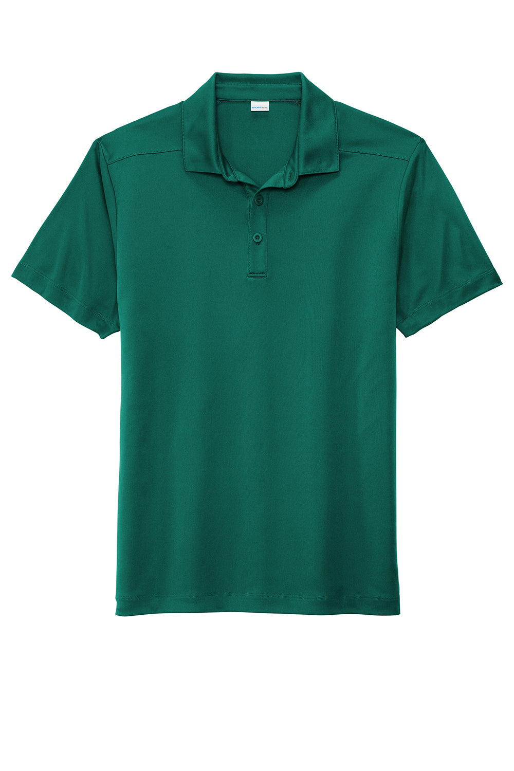 Sport-Tek ST520 Mens Moisture Wicking Short Sleeve Polo Shirt Marine Green Flat Front