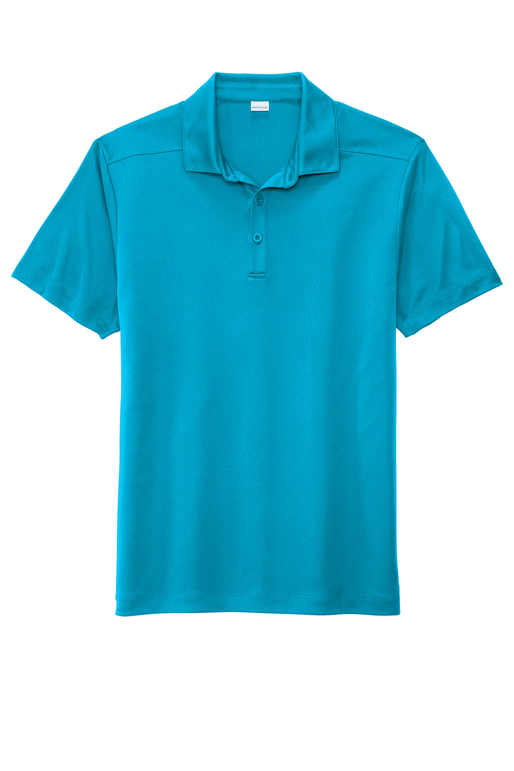 Sport-Tek ST520 Mens Moisture Wicking Short Sleeve Polo Shirt Sapphire Blue Flat Front