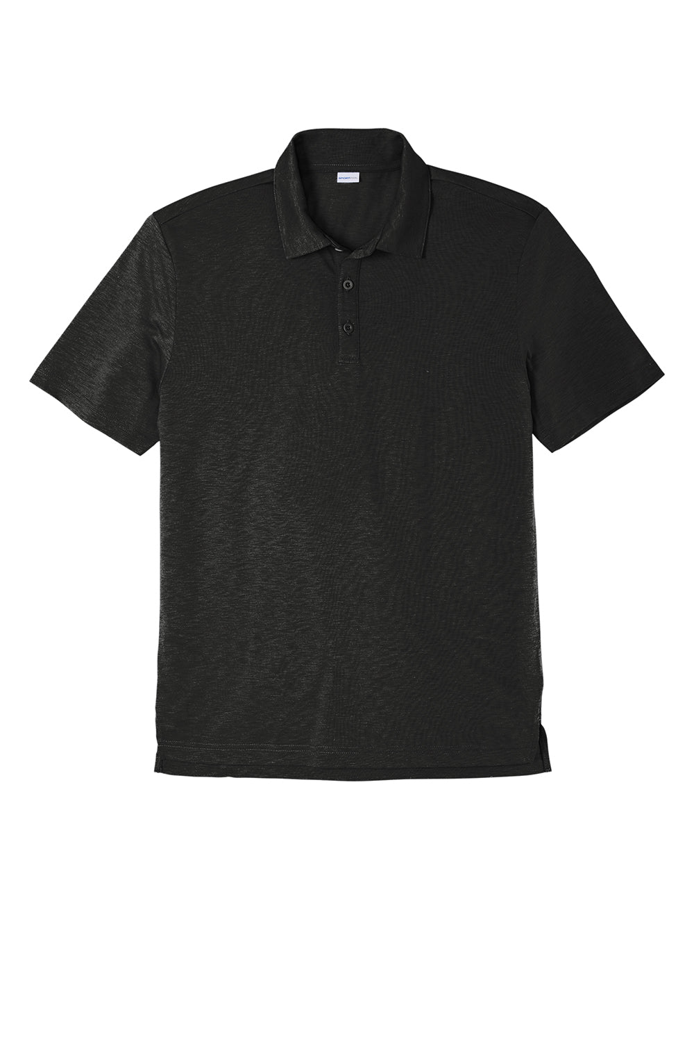 Sport-Tek ST530 Mens Strive Moisture Wicking Short Sleeve Polo Shirt Black Flat Front