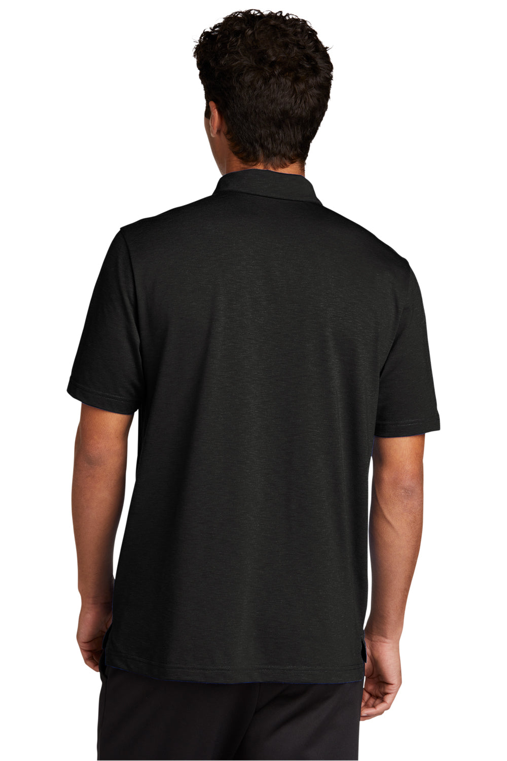 Sport-Tek ST530 Mens Strive Moisture Wicking Short Sleeve Polo Shirt Black Model Back