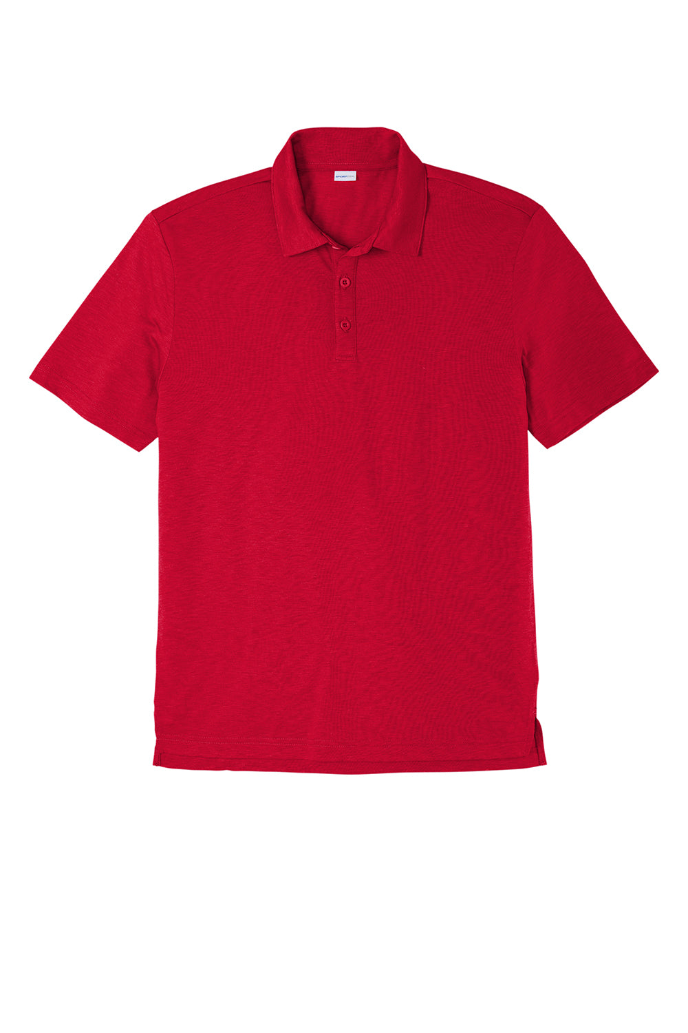 Sport-Tek ST530 Mens Strive Moisture Wicking Short Sleeve Polo Shirt Deep Red Flat Front