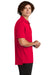 Sport-Tek ST535 Mens Sideline Moisture Wicking Short Sleeve Polo Shirt Deep Red Model Side