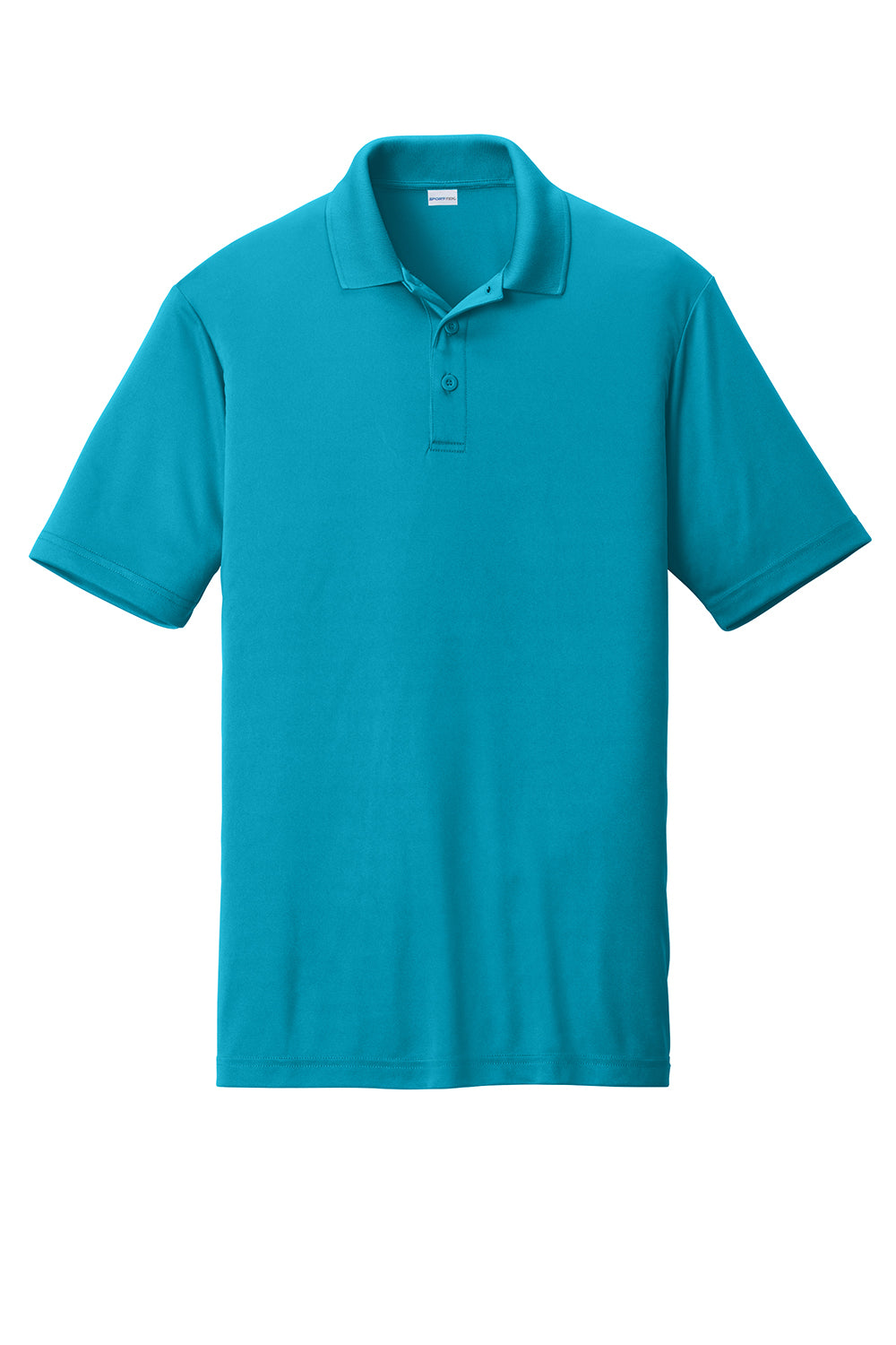 Sport-Tek ST550 Mens Competitor Moisture Wicking Short Sleeve Polo Shirt Atomic Blue Flat Front