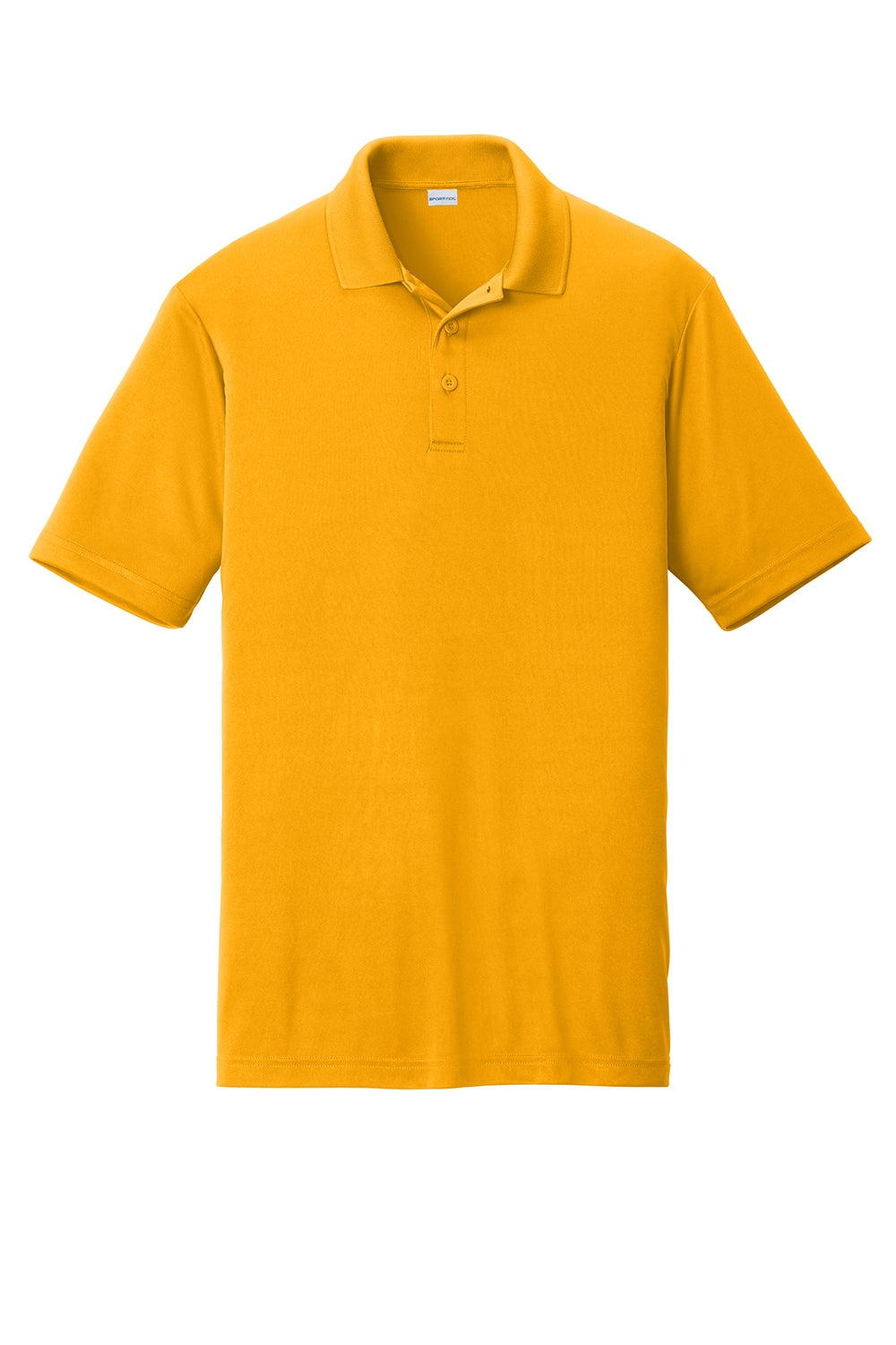 Sport-Tek ST550 Mens Competitor Moisture Wicking Short Sleeve Polo Shirt Gold Flat Front