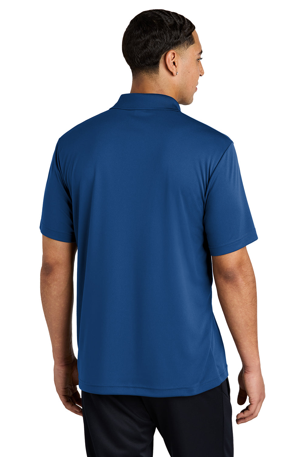 Sport-Tek ST550 Mens Competitor Moisture Wicking Short Sleeve Polo Shirt True Royal Blue Model Back