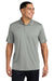 Sport-Tek ST550 Mens Competitor Moisture Wicking Short Sleeve Polo Shirt Silver Grey Model Front