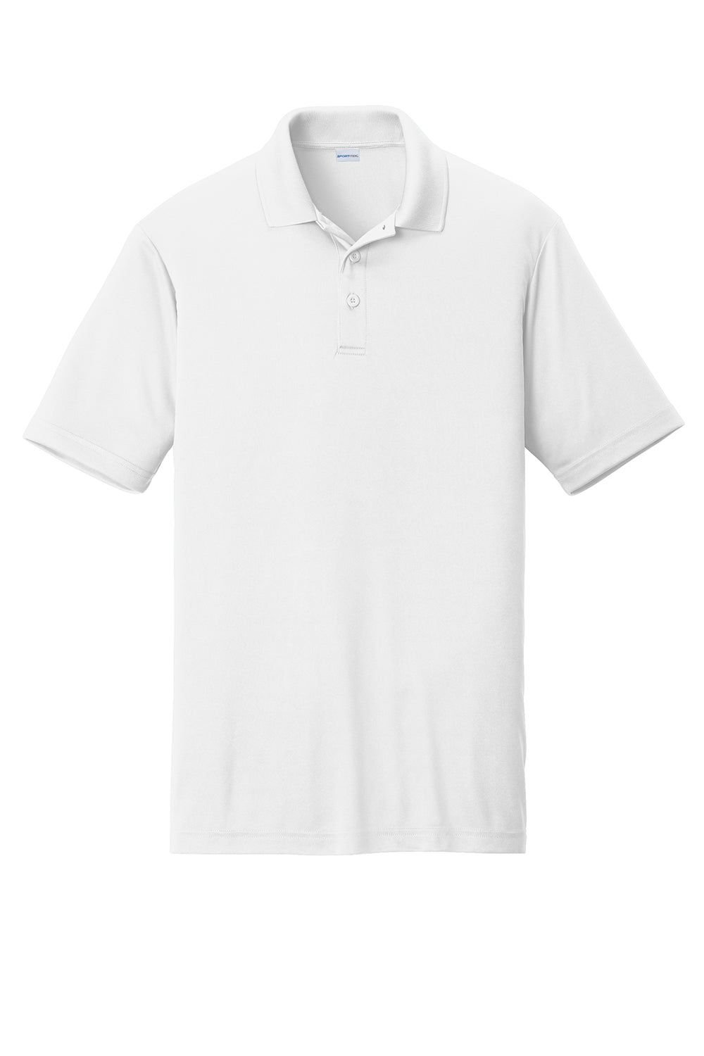 Sport-Tek ST550 Mens Competitor Moisture Wicking Short Sleeve Polo Shirt White Flat Front