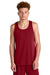 Sport-Tek ST551 Mens PosiCharge Competitor Rev Tank Top Deep Red/Black Model Front