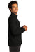 Sport-Tek ST560 Mens Flex Fleece Moisture Wicking Full Zip Sweatshirt Black Model Side