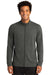 Sport-Tek ST560 Mens Flex Fleece Moisture Wicking Full Zip Sweatshirt Heather Dark Grey Model Front