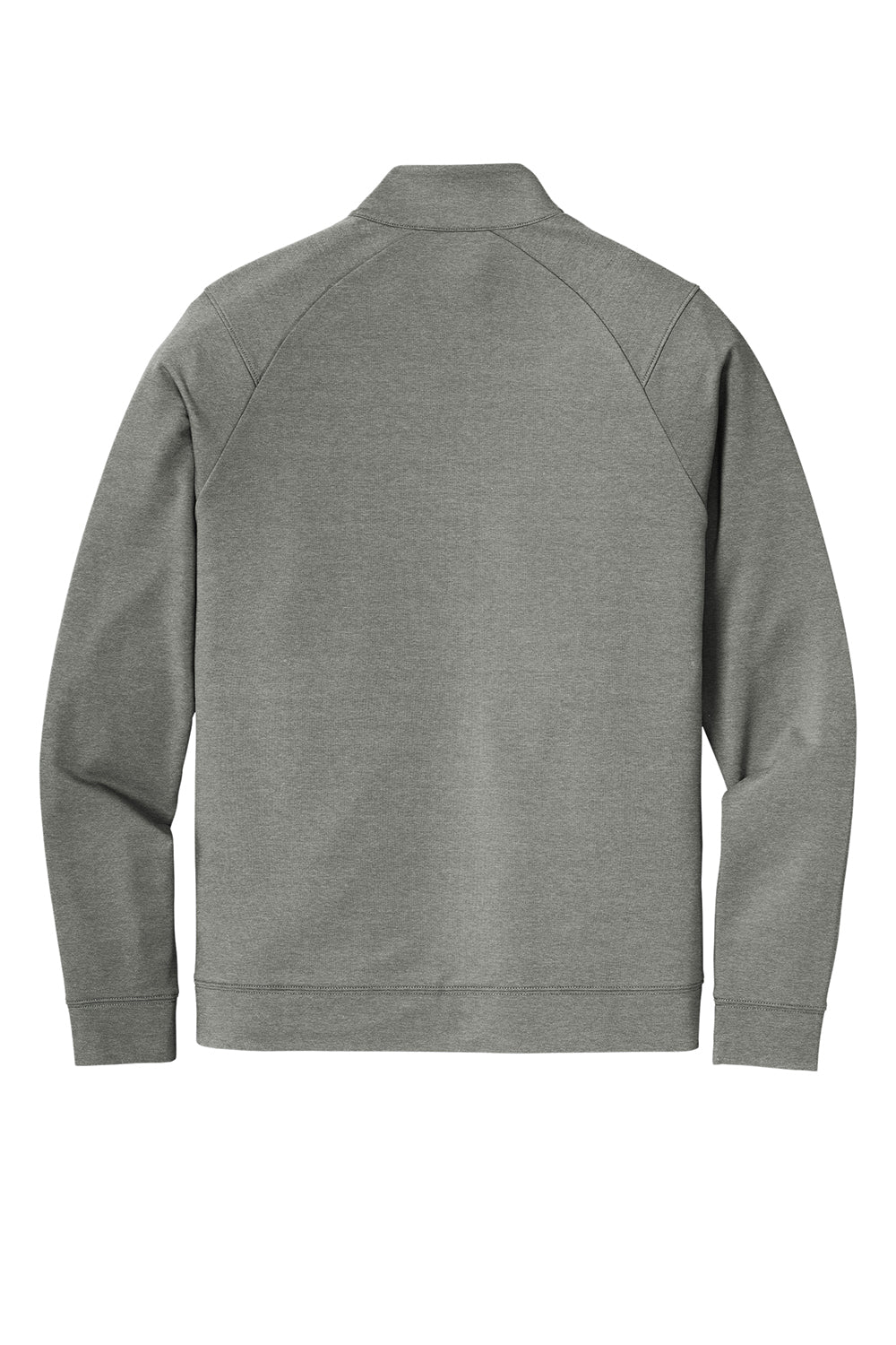 Sport-Tek ST560 Mens Flex Fleece Moisture Wicking Full Zip Sweatshirt Heather Light Grey Flat Back