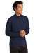 Sport-Tek ST561 Mens Flex Fleece Moisture Wicking 1/4 Zip Sweatshirt True Navy Blue Model 3q