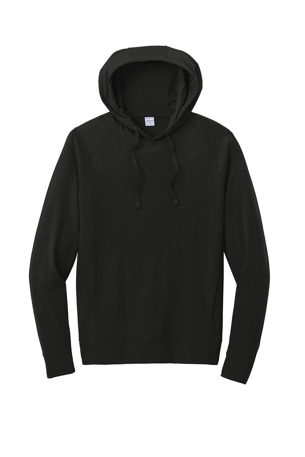 Sport-Tek ST562 Mens Flex Fleece Moisture Wicking Hooded Sweatshirt Hoodie Black Flat Front