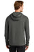 Sport-Tek ST562 Mens Flex Fleece Moisture Wicking Hooded Sweatshirt Hoodie Heather Dark Grey Model Back