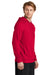 Sport-Tek ST562 Mens Flex Fleece Moisture Wicking Hooded Sweatshirt Hoodie Deep Red Model Side