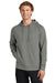 Sport-Tek ST562 Mens Flex Fleece Moisture Wicking Hooded Sweatshirt Hoodie Heather Light Grey Model Front