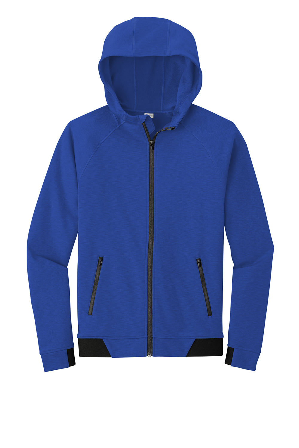 Sport-Tek ST570 Mens Strive PosiCharge Full Zip Hooded Sweatshirt Hoodie True Royal Blue Flat Front