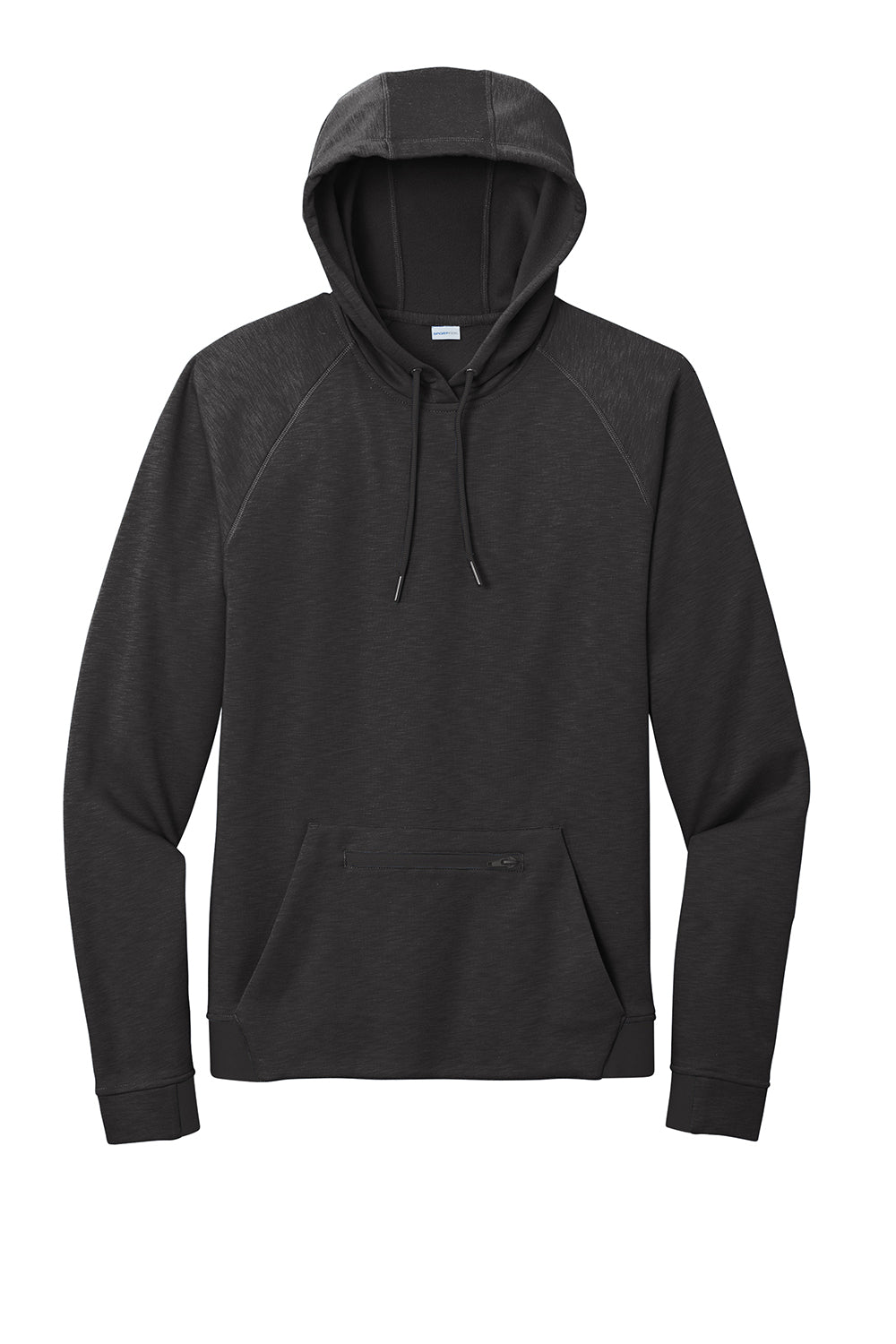 Sport-Tek ST571 Mens Strive PosiCharge Hooded Sweatshirt Hoodie Black Flat Front