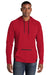 Sport-Tek ST571 Mens Strive PosiCharge Hooded Sweatshirt Hoodie Deep Red Model Front