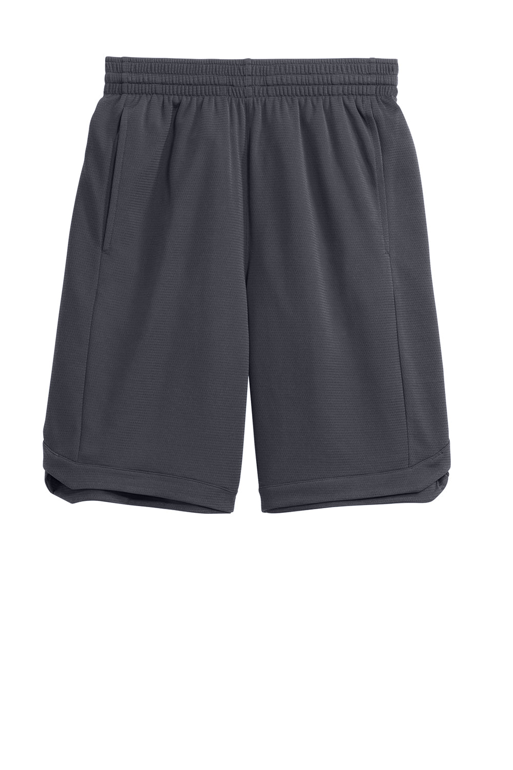 Sport-Tek ST575 Mens Position PosiCharge Shorts w/ Pockets Graphite Grey Flat Front