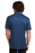 Sport-Tek ST590 Mens Electric Heather Moisture Wicking Short Sleeve Polo Shirt Dark Royal Blue/Black Electric Model Back