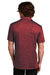 Sport-Tek ST590 Mens Electric Heather Moisture Wicking Short Sleeve Polo Shirt Deep Red/Black Electric Model Back