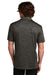 Sport-Tek ST590 Mens Electric Heather Moisture Wicking Short Sleeve Polo Shirt Grey Black Electric Model Back