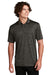 Sport-Tek ST590 Mens Electric Heather Moisture Wicking Short Sleeve Polo Shirt Grey Black Electric Model Front