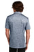 Sport-Tek ST590 Mens Electric Heather Moisture Wicking Short Sleeve Polo Shirt True Navy Blue Electric Model Back