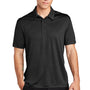 Sport-Tek Mens Tough Moisture Wicking Short Sleeve Polo Shirt - Black