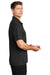 Sport-Tek ST630 Mens Tough Moisture Wicking Short Sleeve Polo Shirt Black Model Side