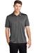 Sport-Tek ST630 Mens Tough Moisture Wicking Short Sleeve Polo Shirt Dark Smoke Grey Model Front