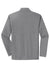 Sport-Tek ST640LS Mens RacerMesh Moisture Wicking Long Sleeve Polo Shirt Heather Grey Flat Back