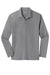 Sport-Tek ST640LS Mens RacerMesh Moisture Wicking Long Sleeve Polo Shirt Heather Grey Flat Front