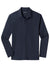 Sport-Tek ST640LS Mens RacerMesh Moisture Wicking Long Sleeve Polo Shirt True Navy Blue Flat Front