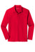 Sport-Tek ST640LS Mens RacerMesh Moisture Wicking Long Sleeve Polo Shirt True Red Flat Front