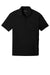 Sport-Tek ST640P Mens RacerMesh Moisture Wicking Short Sleeve Polo Shirt w/ Pocket Black Flat Front