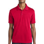 Sport-Tek Mens RacerMesh Moisture Wicking Short Sleeve Polo Shirt - Deep Red - NEW