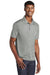 Sport-Tek ST640 Mens RacerMesh Moisture Wicking Short Sleeve Polo Shirt Heather Grey Model 3q