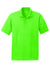 Sport-Tek ST640 Mens RacerMesh Moisture Wicking Short Sleeve Polo Shirt Neon Green Flat Front