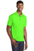 Sport-Tek ST640 Mens RacerMesh Moisture Wicking Short Sleeve Polo Shirt Neon Green Model 3q