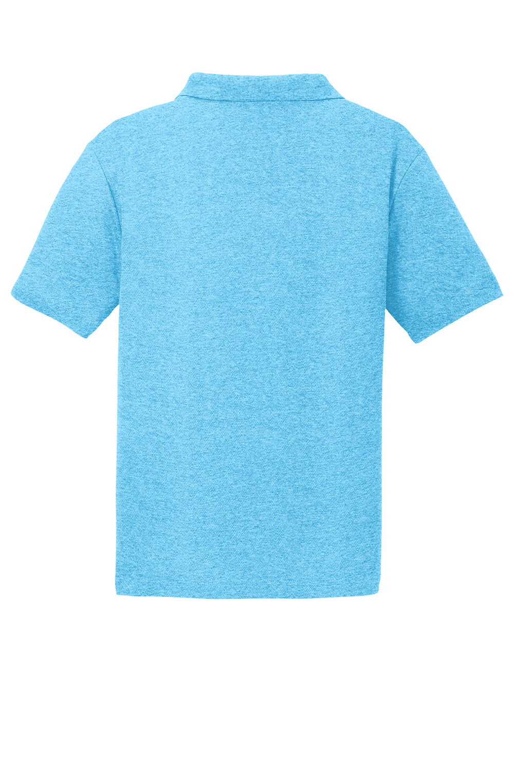 Sport-Tek ST640 Mens RacerMesh Moisture Wicking Short Sleeve Polo Shirt Heather Pond Blue Flat Back