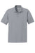 Sport-Tek ST640 Mens RacerMesh Moisture Wicking Short Sleeve Polo Shirt Silver Grey Flat Front