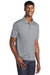 Sport-Tek ST640 Mens RacerMesh Moisture Wicking Short Sleeve Polo Shirt Silver Grey Model 3q