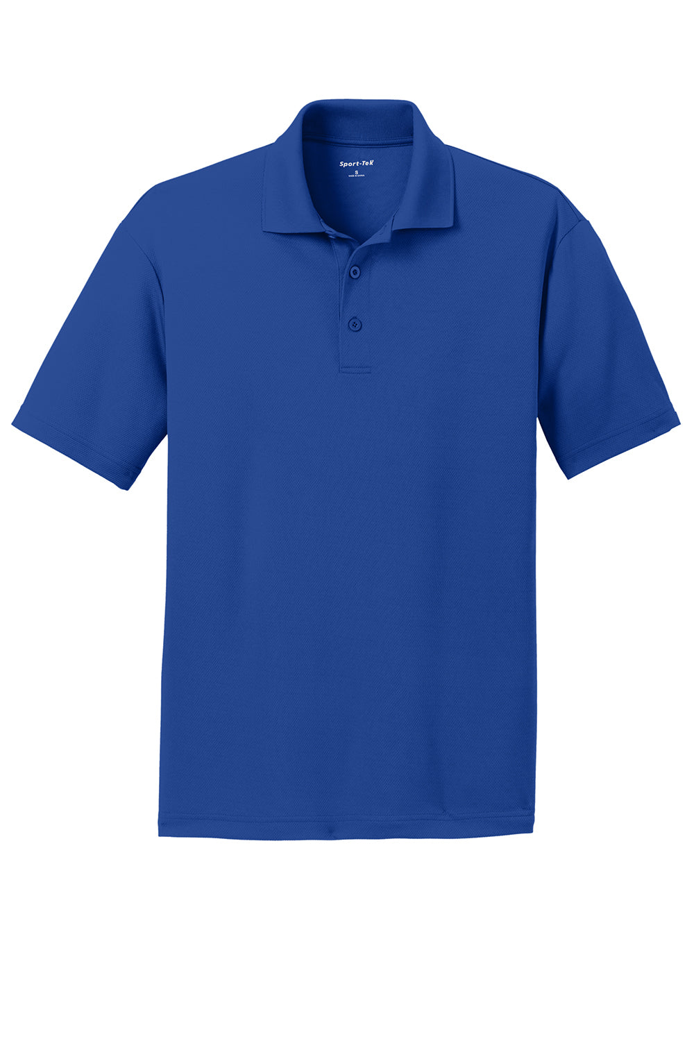 Sport-Tek ST640 Mens RacerMesh Moisture Wicking Short Sleeve Polo Shirt True Royal Blue Flat Front