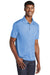 Sport-Tek ST640 Mens RacerMesh Moisture Wicking Short Sleeve Polo Shirt Heather True Royal Blue Model 3q