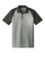 Sport-Tek ST641 Mens RacerMesh Moisture Wicking Short Sleeve Polo Shirt Heather Grey/Black Flat Front